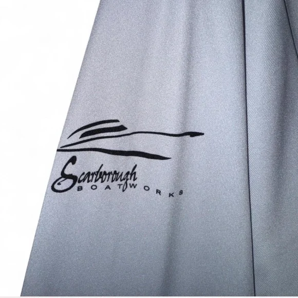 Honky Tonk Manteo NC Scarborough Boatworks Long Sleeve Fishing Shirt Gray Size M - Picture 6 of 6